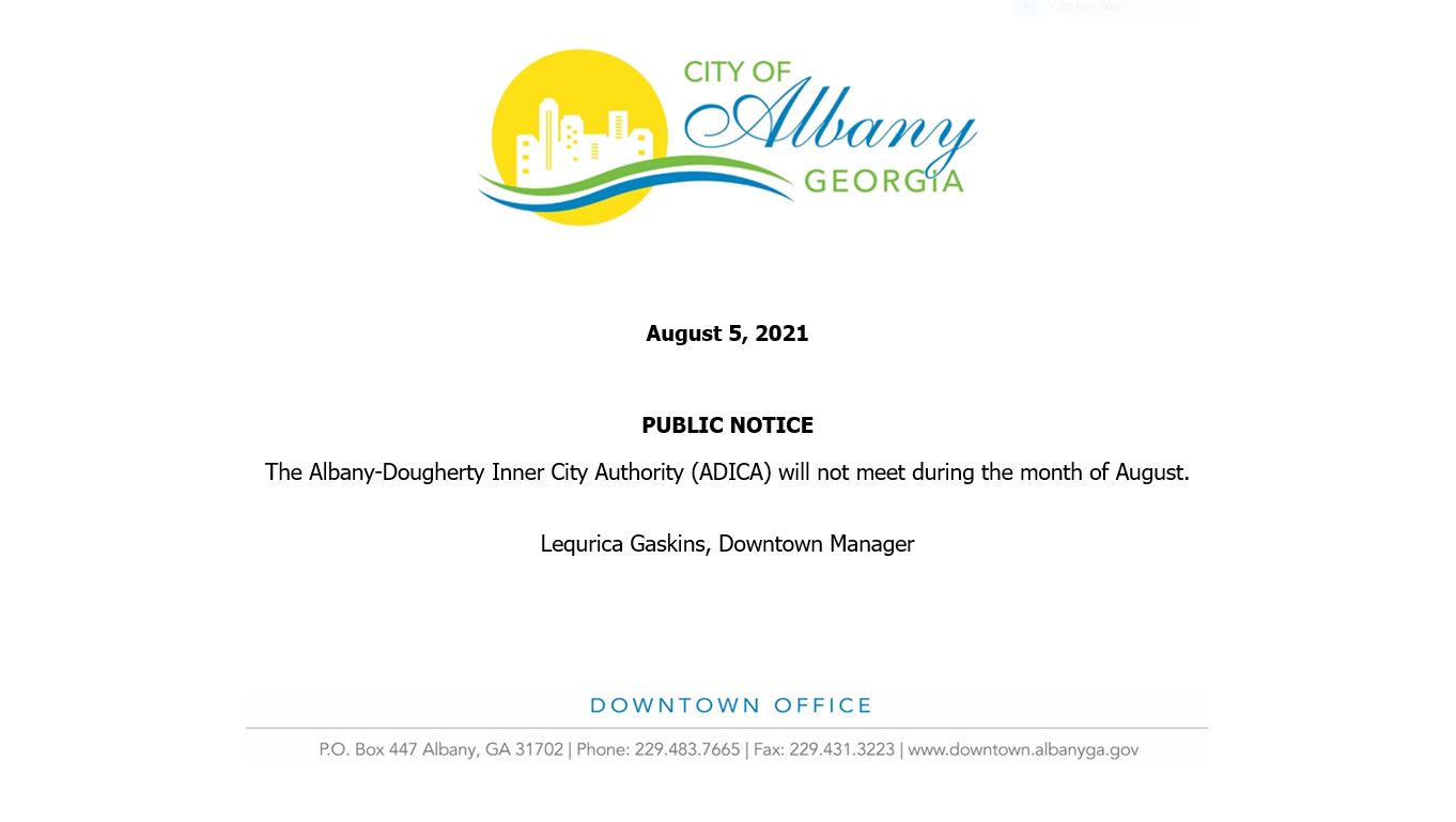 ADICA Public Notice_August 2021