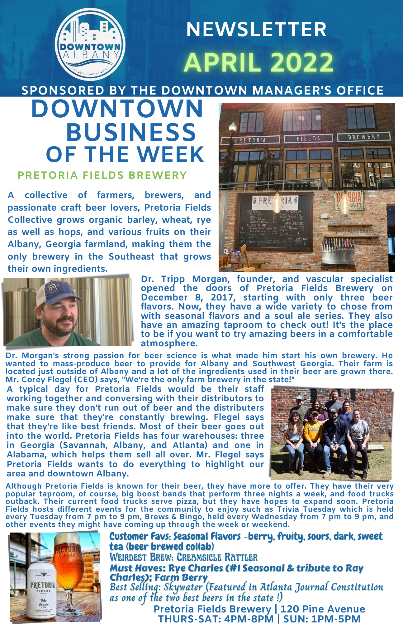 DOWNTOWN NEWSLETTER APRIL